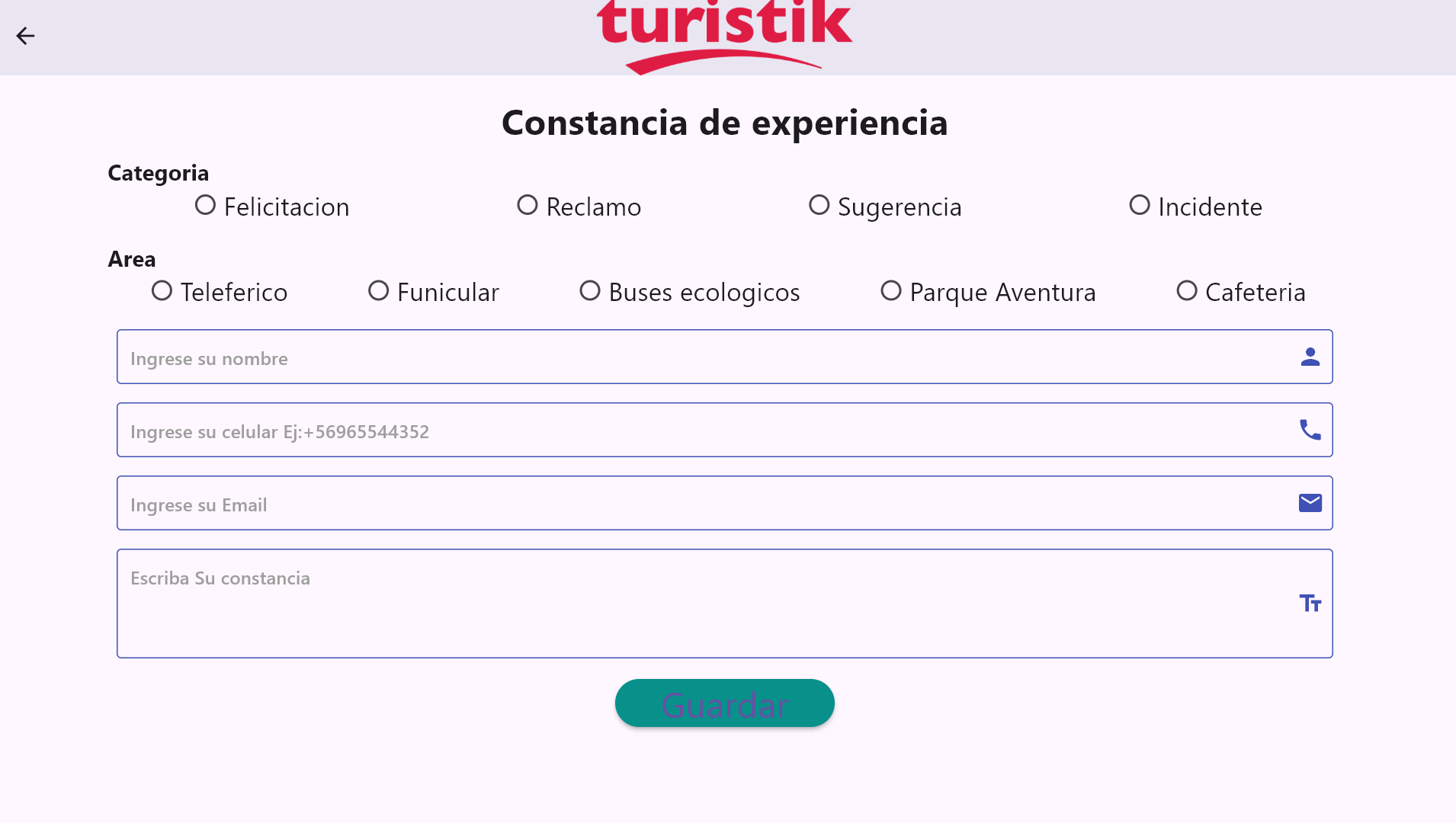 App NPS Parque Turistik 6